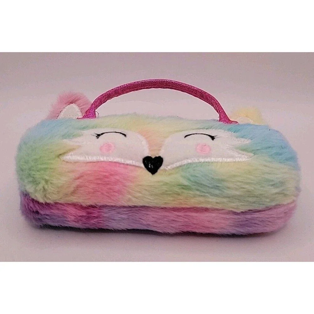 Pretty Plush Eyeglasses Case Travel Hard Shell Sunglasses Case, Protective